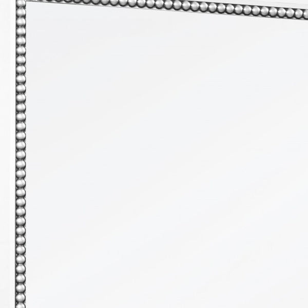 Homeroots 36" Silver Glass Framed Accent Mirror  Glass 396581