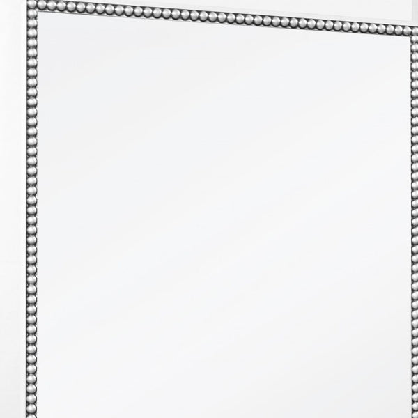 Homeroots 36" Silver Glass Framed Accent Mirror  Glass 396581