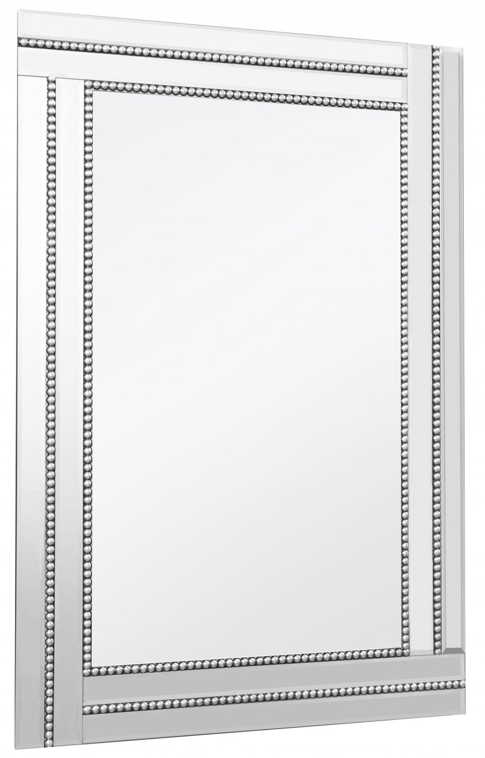 Homeroots 36" Silver Glass Framed Accent Mirror  Glass 396581