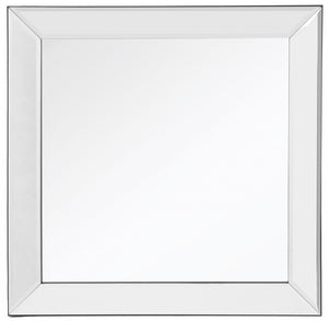 Homeroots Clear Square Accent Glass Mirror  Glass 396583