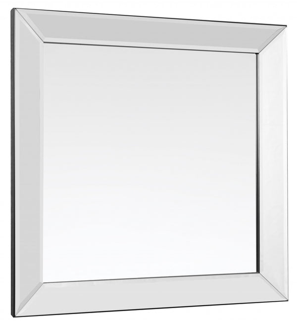 Homeroots Clear Square Accent Glass Mirror  Glass 396583