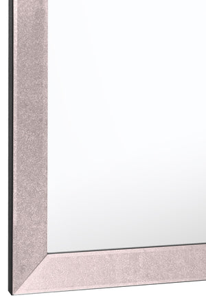 Homeroots 24" Gray Square Glass Framed Accent Mirror  Glass 396585