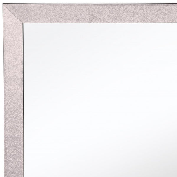 Homeroots 24" Gray Square Glass Framed Accent Mirror  Glass 396585