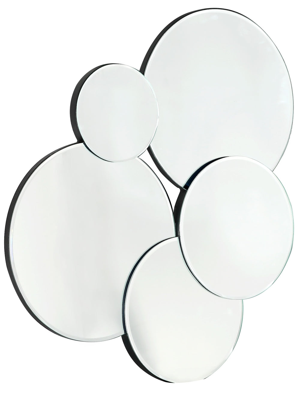 Homeroots Fun And Circular Wall Mirror  Glass 396586