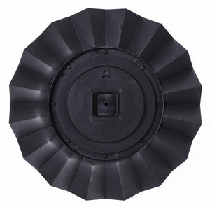 Homeroots Silver Glass Round Ruffle Mirror  Glass 396594