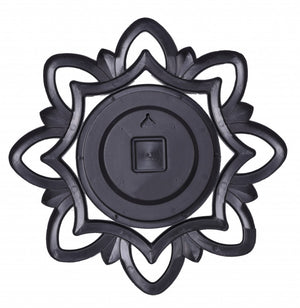 Homeroots Silver Glass Round Sunburst Mirror  Glass 396596