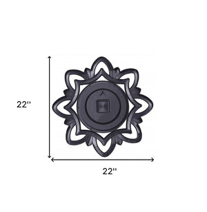 Homeroots Silver Glass Round Sunburst Mirror  Glass 396596