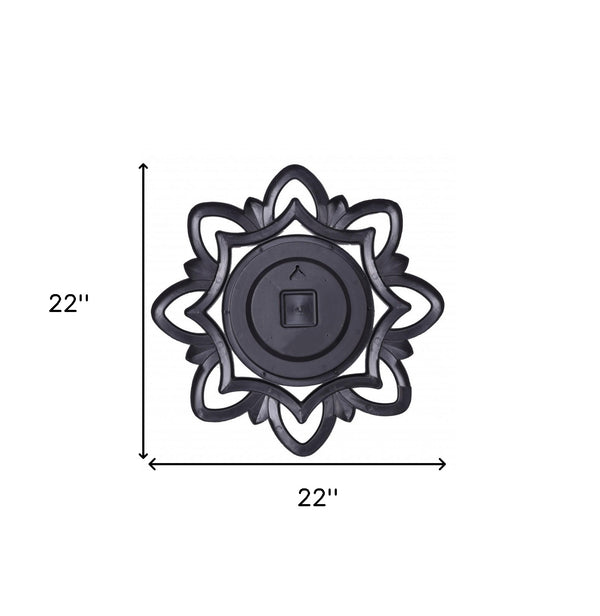Homeroots Silver Glass Round Sunburst Mirror  Glass 396596