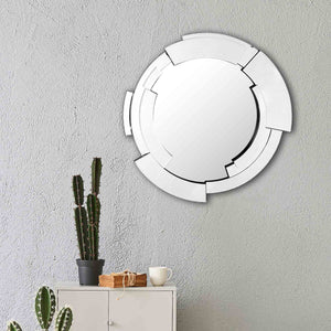 Homeroots Silver Expanse Wall Mirror  Glass 396598