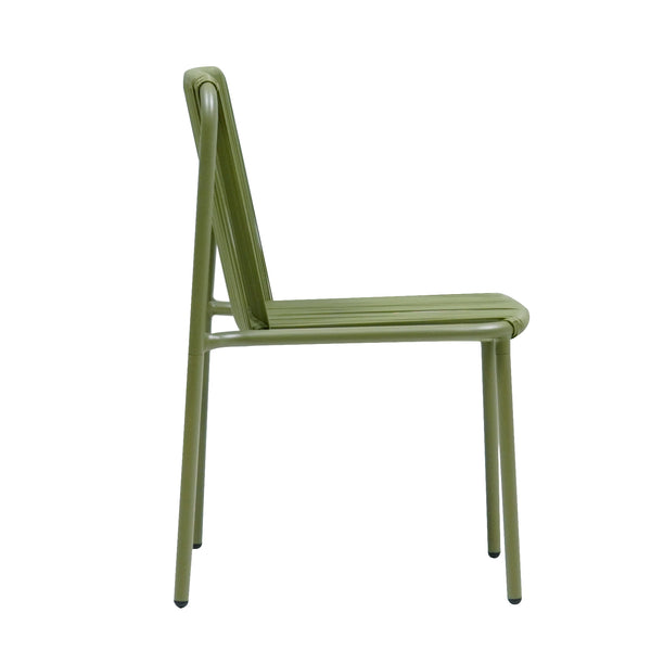 English Elm Christopher Knight Home® - Burgess Outdoor Stacking Dining Chair set of 4 — UV-Resistant PE Rattan with Iron Frame, Weatherproof Elegance Green 26.8 L x 22 W x 21.3 H N776P307914G