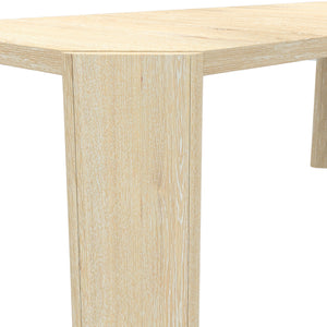 Alpine Furniture Sloane Extension Dining Table With 18" Pull-Out Leaf, Rounded Panel Legs, Warm Driftwood Finish Diftwood 3966-01