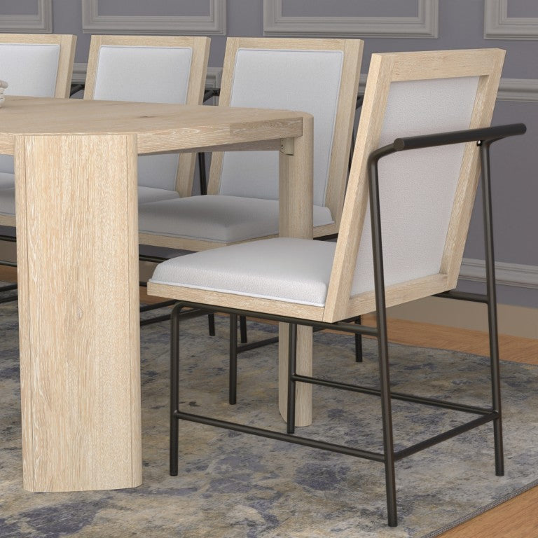 Alpine Furniture Sloane Driftwood Side Chairs Set Of 2 — Upholstered Polyester Comfort, Metal Legs, Fully Assembled 3966-02