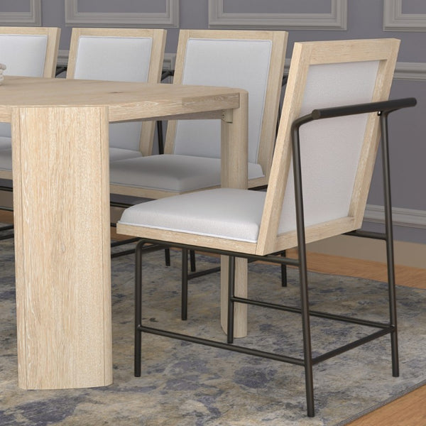 Alpine Furniture Sloane Driftwood Side Chairs Set Of 2 — Upholstered Polyester Comfort, Metal Legs, Fully Assembled 3966-02