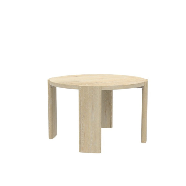Alpine Furniture Sloane Round Dining Table For 4 — 47" Classic Driftwood Finish, Curved Legs, Cozy Conversation Hub Diftwood 3966-25