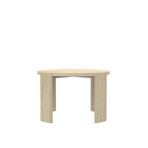 Alpine Furniture Sloane Round Dining Table For 4 — 47" Classic Driftwood Finish, Curved Legs, Cozy Conversation Hub Diftwood 3966-25