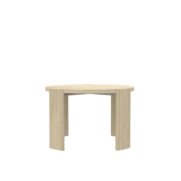 Alpine Furniture Sloane Round Dining Table For 4 — 47" Classic Driftwood Finish, Curved Legs, Cozy Conversation Hub Diftwood 3966-25
