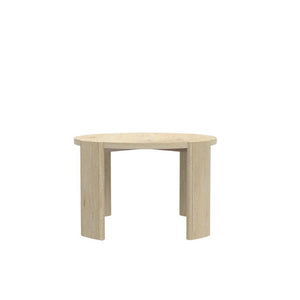 Alpine Furniture Sloane Round Dining Table For 4 — 47" Classic Driftwood Finish, Curved Legs, Cozy Conversation Hub Diftwood 3966-25