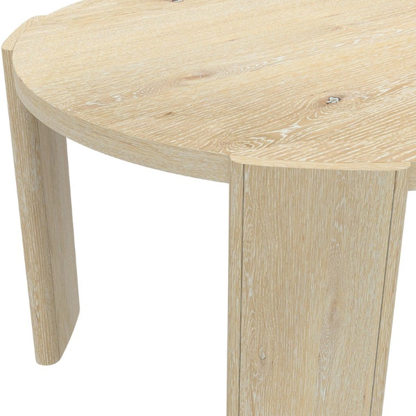 Alpine Furniture Sloane Round Dining Table For 4 — 47" Classic Driftwood Finish, Curved Legs, Cozy Conversation Hub Diftwood 3966-25