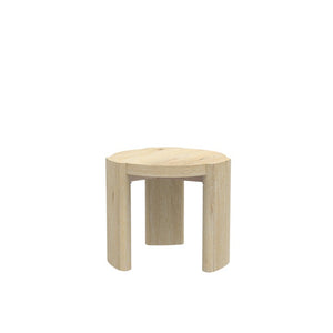 Alpine Furniture Sloane Driftwood 20" Round End Table — Compact Coastal Accent With Curved Legs, Lamp-Ready Surface 3966-62