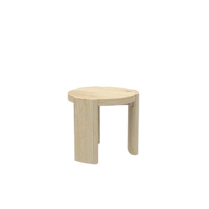 Alpine Furniture Sloane Driftwood 20" Round End Table — Compact Coastal Accent With Curved Legs, Lamp-Ready Surface 3966-62