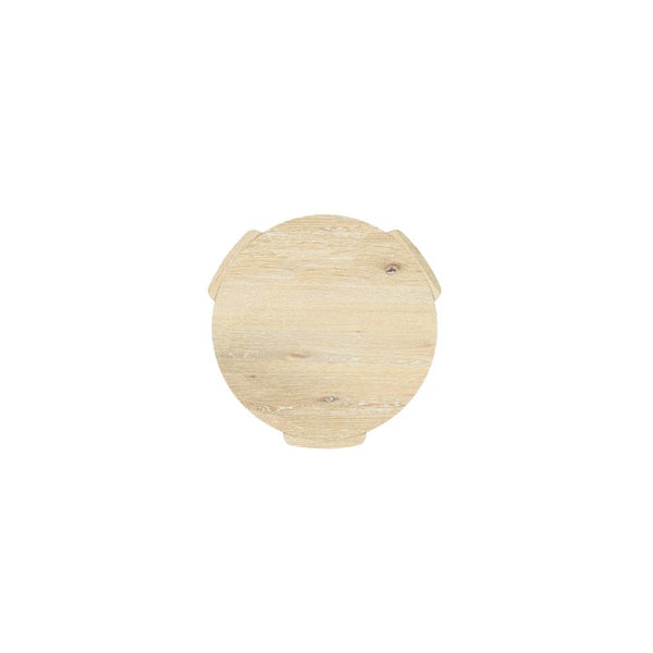 Alpine Furniture Sloane Driftwood 20" Round End Table — Compact Coastal Accent With Curved Legs, Lamp-Ready Surface 3966-62