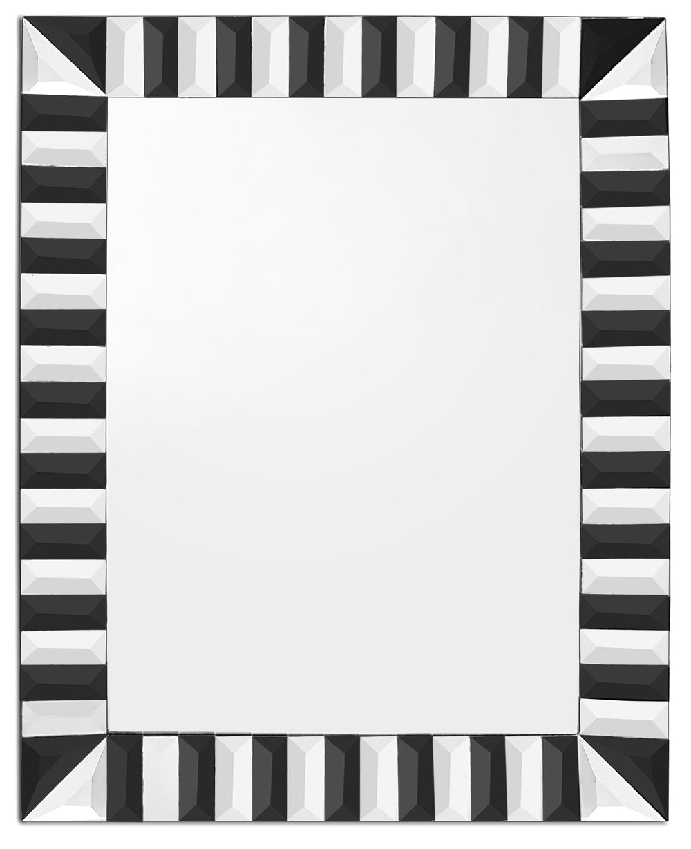 Homeroots Black Rectangle Accent Glass Mirror  Glass 396600