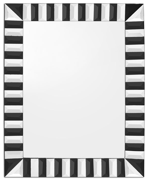 Homeroots Black Rectangle Accent Glass Mirror  Glass 396600