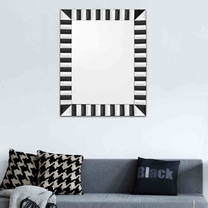 Homeroots Black Rectangle Accent Glass Mirror  Glass 396600