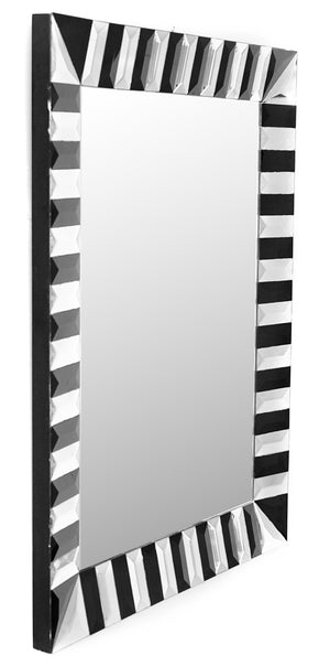 Homeroots Black Rectangle Accent Glass Mirror  Glass 396600