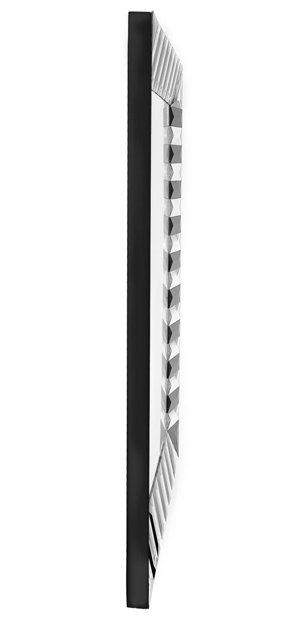 Homeroots Black Rectangle Accent Glass Mirror  Glass 396600