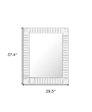 Homeroots 37" Clear Glass Framed Accent Mirror  Glass 396601