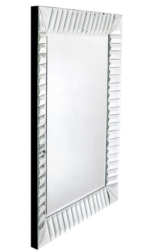Homeroots 37" Clear Glass Framed Accent Mirror  Glass 396601