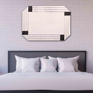 Homeroots Black Rectangle Accent Glass Mirror  Glass 396602