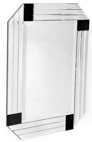 Homeroots Black Rectangle Accent Glass Mirror  Glass 396602