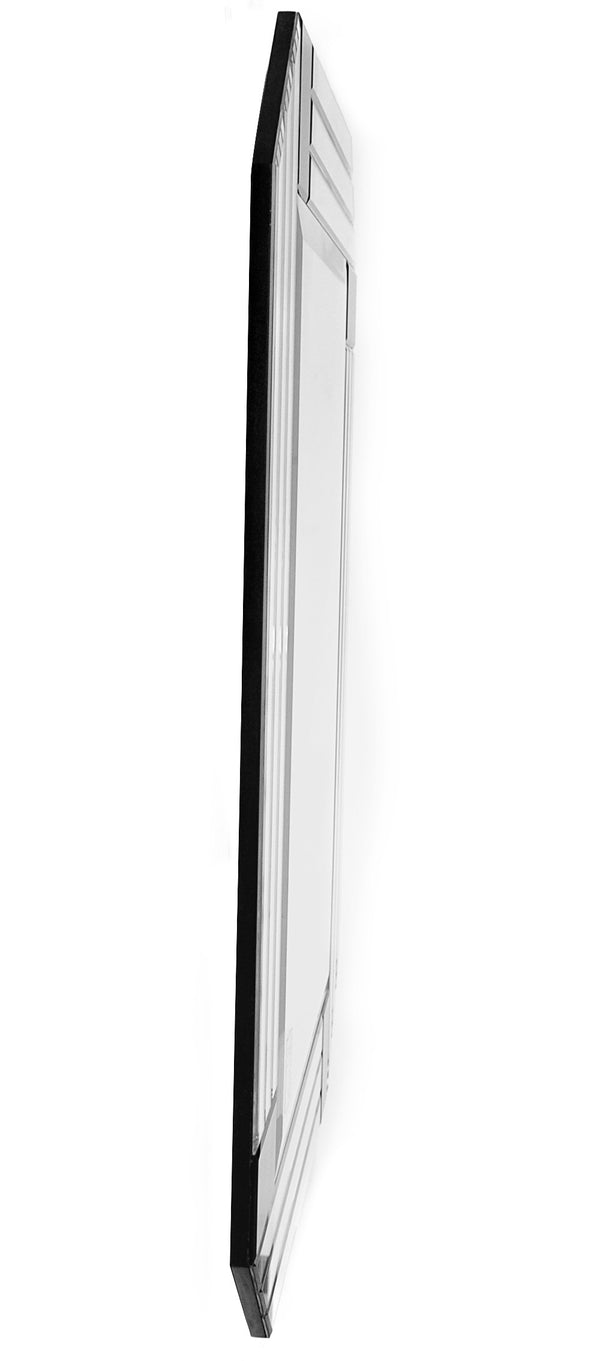 Homeroots Black Rectangle Accent Glass Mirror  Glass 396602