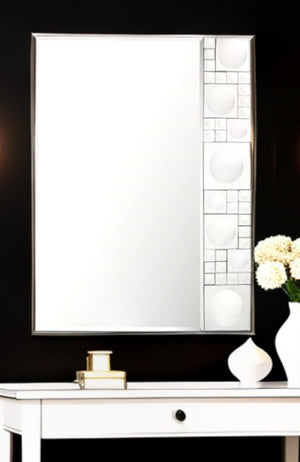 Homeroots 38" Clear Glass Framed Accent Mirror  Glass 396603
