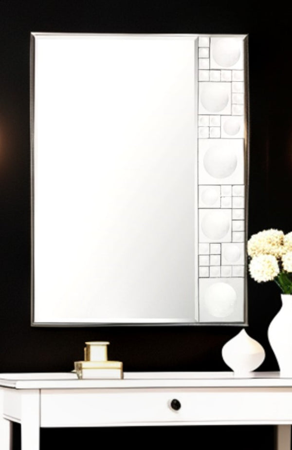 Homeroots 38" Clear Glass Framed Accent Mirror  Glass 396603