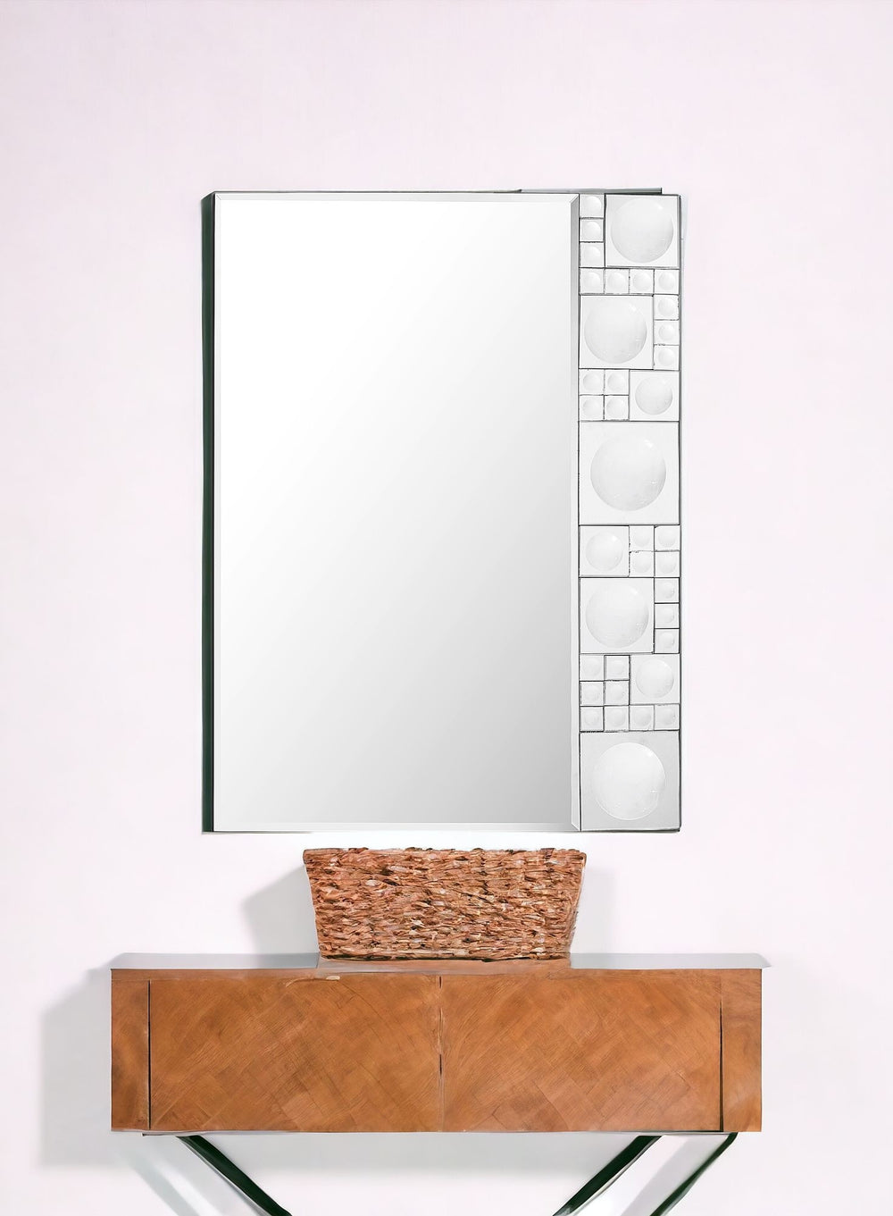 Homeroots 38" Clear Glass Framed Accent Mirror  Glass 396603