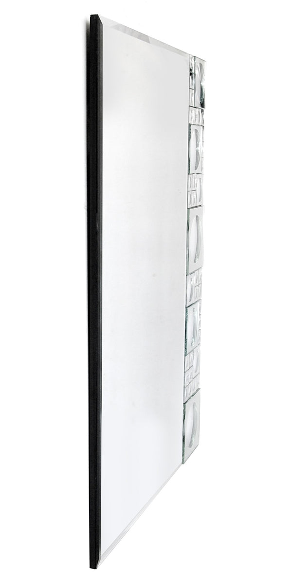 Homeroots 38" Clear Glass Framed Accent Mirror  Glass 396603