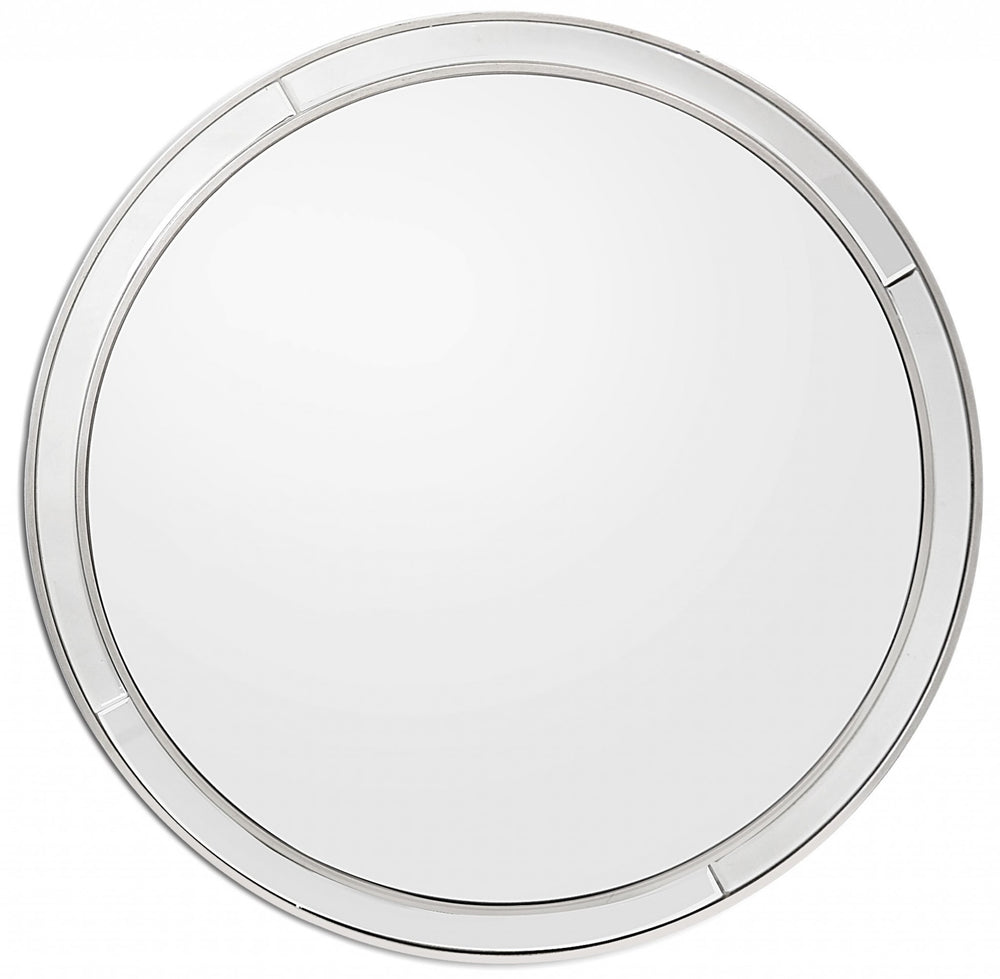 Homeroots Simply Lined Silver Mirror  Glass 396607