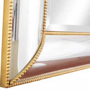 Homeroots Antiqued Gold Leaf Finish Mirror  Glass 396612