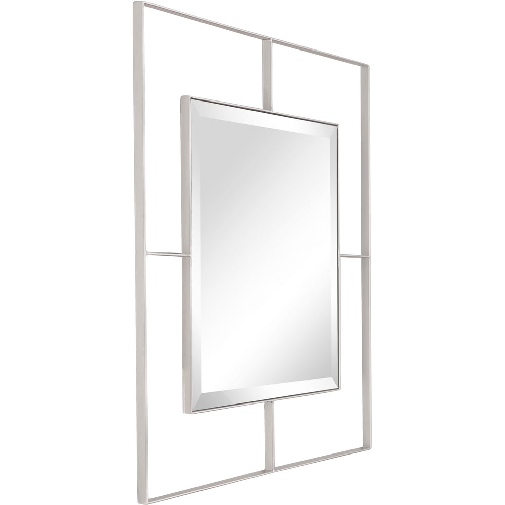 Homeroots Square In Square Wall Mirror  Glass 396615