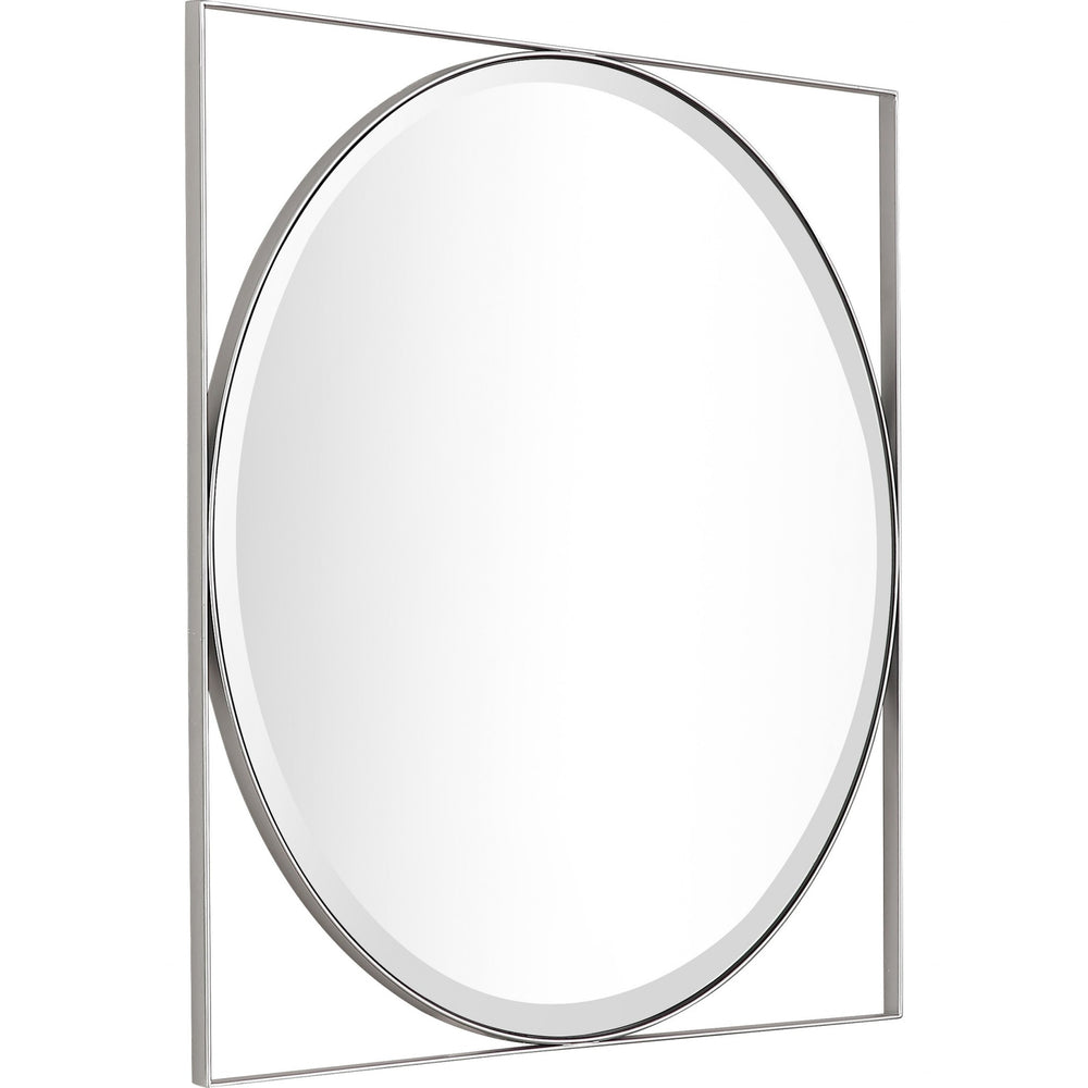 Homeroots Circle In Square Wall Mirror  Glass 396616