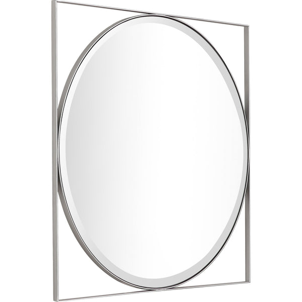 Homeroots Circle In Square Wall Mirror  Glass 396616
