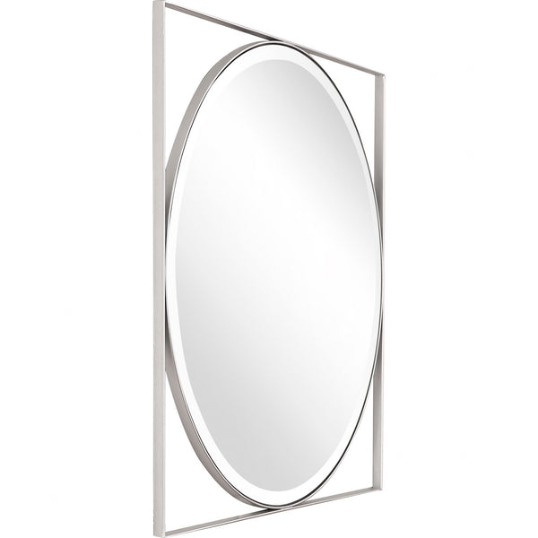 Homeroots Circle In Square Wall Mirror  Glass 396616