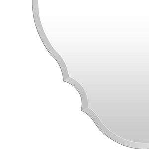 Homeroots 31" Silver Novelty Glass Framed Accent Mirror  Glass 396617