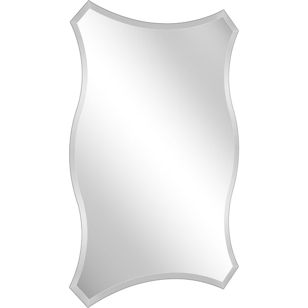 Homeroots 32" Silver Novelty Glass Framed Accent Mirror  Glass 396619