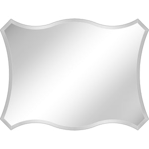 Homeroots 32" Silver Novelty Glass Framed Accent Mirror  Glass 396619