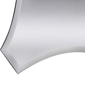 Homeroots 32" Silver Novelty Glass Framed Accent Mirror  Glass 396619