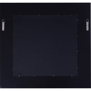 Homeroots 28" Clear Square Glass Framed Accent Mirror  Glass 396621